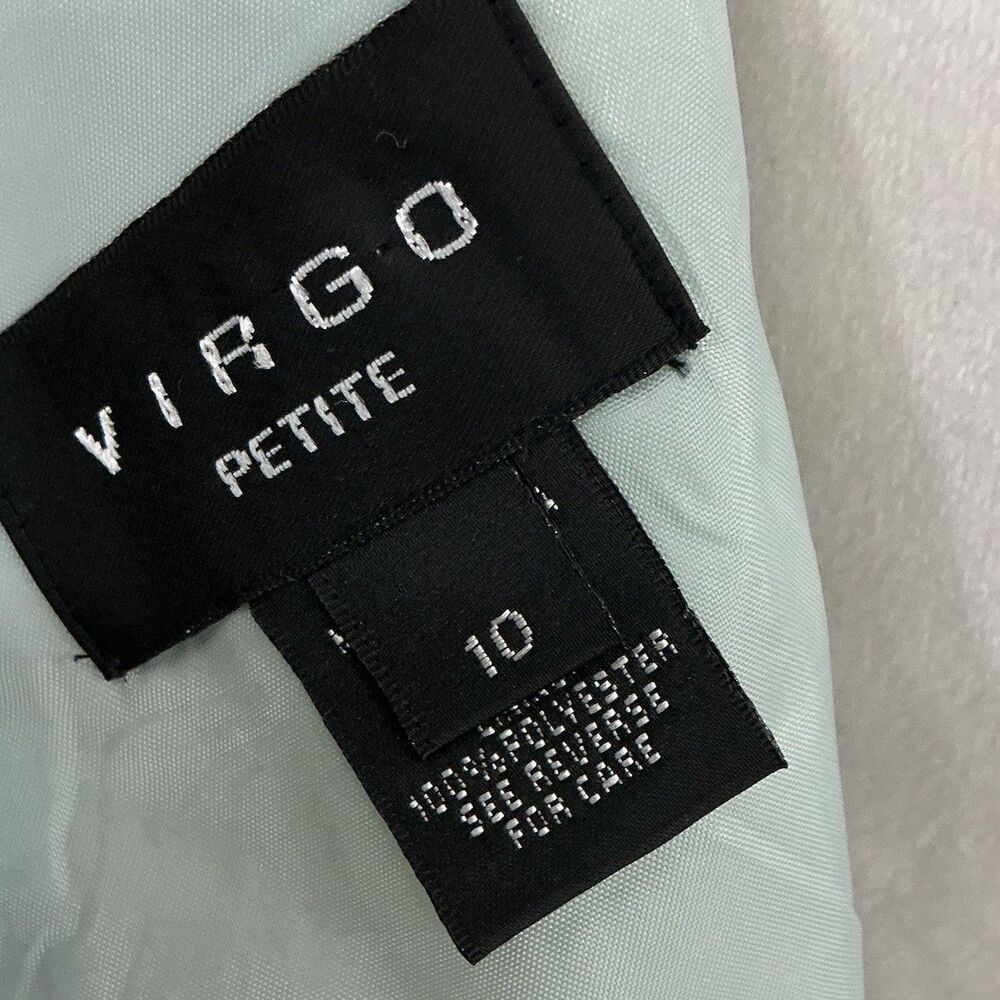 Virgo Chinoiserie Linen Sheath Dress Sz. 10P Beaded Grand Millennial 90’s Floral - Picture 7 of 16